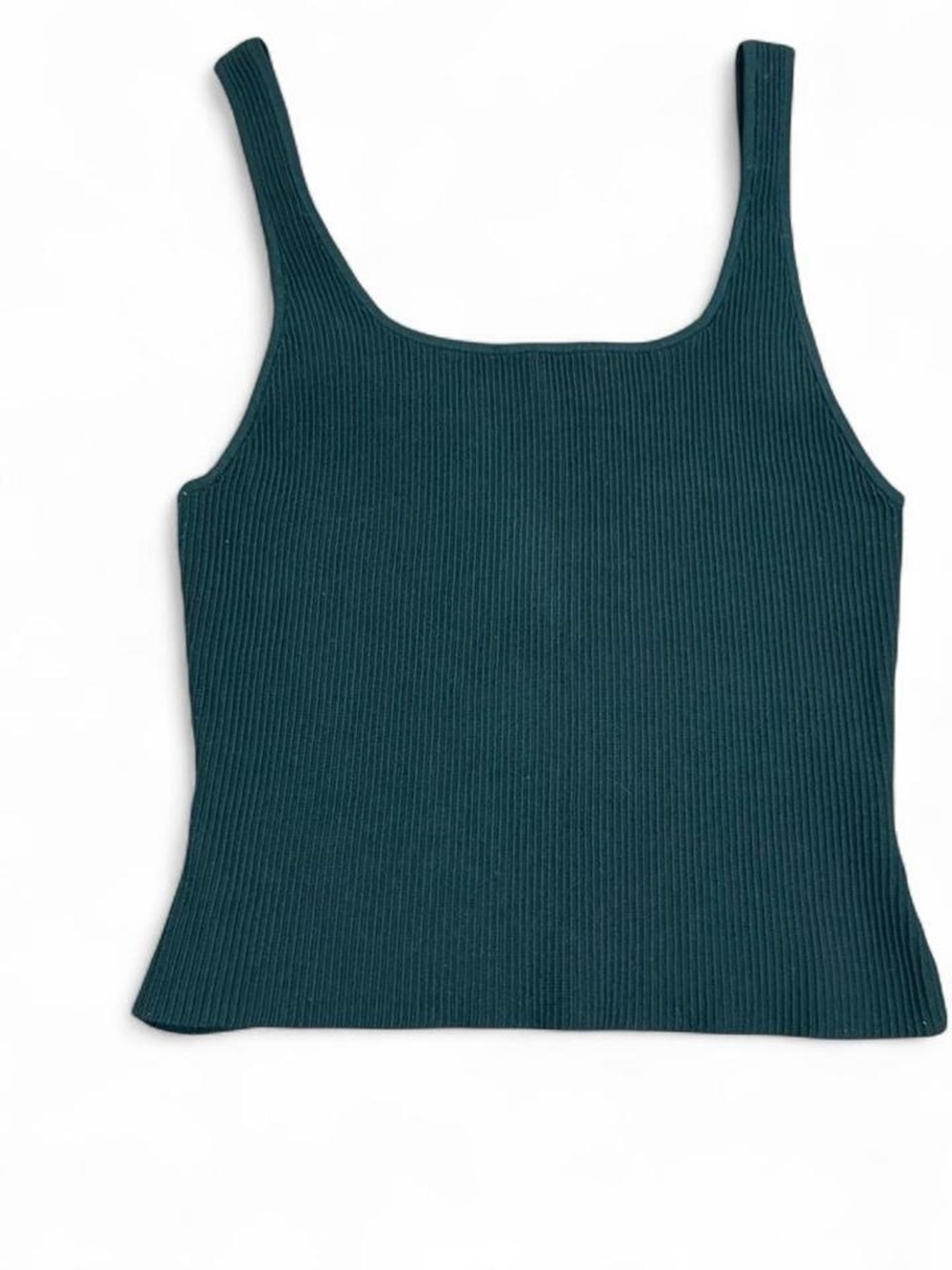 Babaton Teal Ribbed Square Neck Tank